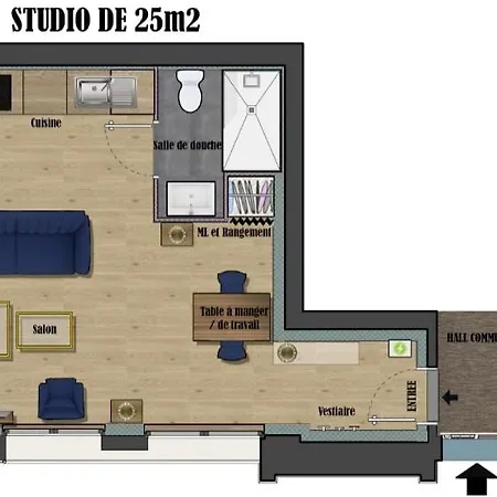 Apartment Le Plumard Bleu, 2-star Rating, Historical